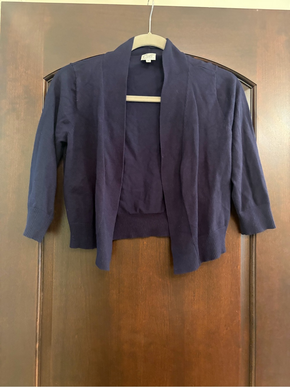 Cielo Navy Open-Front Women's Cardigan